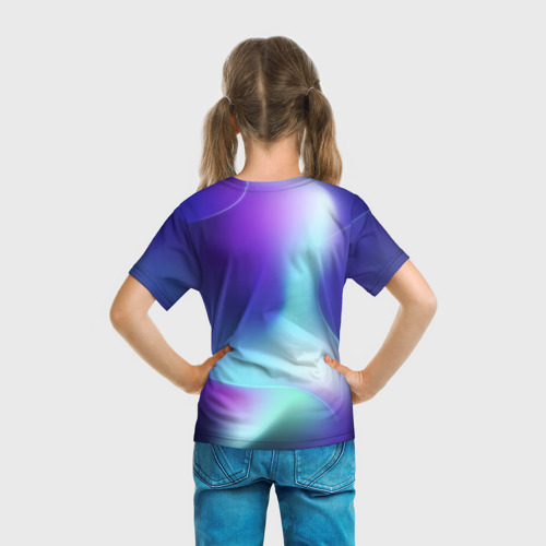 Детская футболка 3D с принтом Minecraft northern cold, вид сзади #2