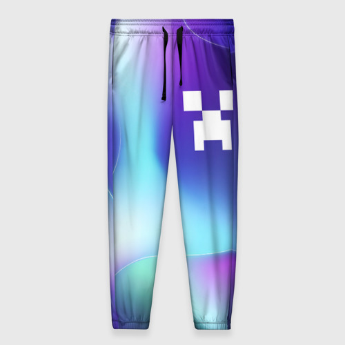 Женские брюки 3D с принтом Minecraft northern cold, вид спереди #2