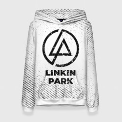 Женская толстовка 3D Linkin Park с потертостями на светлом фоне