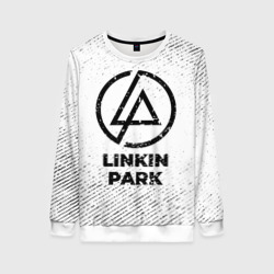 Женский свитшот 3D Linkin Park с потертостями на светлом фоне