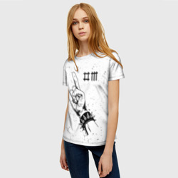 Женская футболка 3D Depeche Mode и рок символ - фото 2