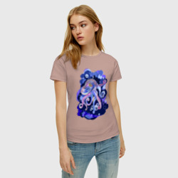 Женская футболка хлопок Сказочный осьминог - фото 2