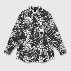 Мужская рубашка oversize 3D JDM Pattern