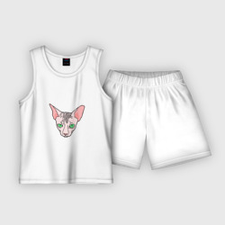 Детская пижама с шортами хлопок Сфинкс - кот без шерсти