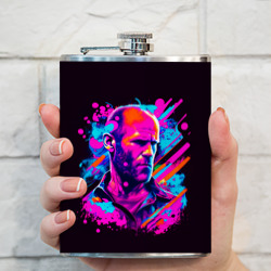 Фляга Jason Statham - neon pop art - фото 2