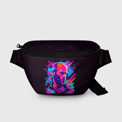 Поясная сумка 3D Jason Statham - neon pop art