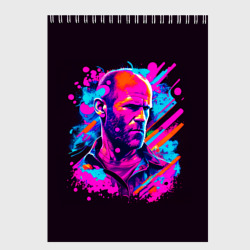 Скетчбук Jason Statham - neon pop art