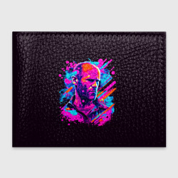 Обложка для студенческого билета Jason Statham - neon pop art