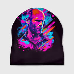 Шапка 3D Jason Statham - neon pop art
