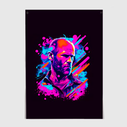 Постер Jason Statham - neon pop art