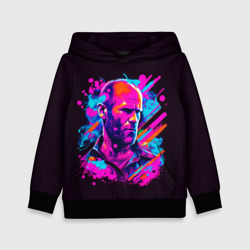 Детская толстовка 3D Jason Statham - neon pop art