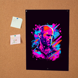 Постер Jason Statham - neon pop art - фото 2