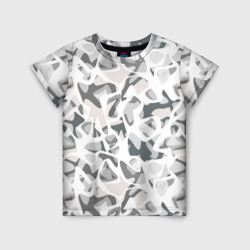 Детская футболка 3D Абстрактный пятнистый узор Камуфляж зимний