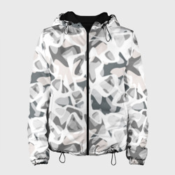 Женская куртка 3D Абстрактный пятнистый узор Камуфляж зимний