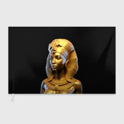 Флаг 3D Нейросеть - золотая египетская богиня