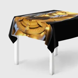 Скатерть 3D Нейросеть - золотая египетская богиня
