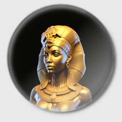 Нейросеть - золотая египетская богиня – Значок с принтом купить