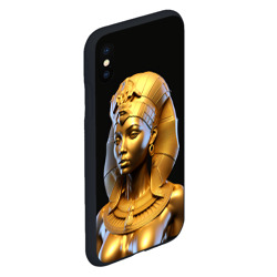 Чехол для iPhone XS Max матовый Нейросеть - золотая египетская богиня - фото 2