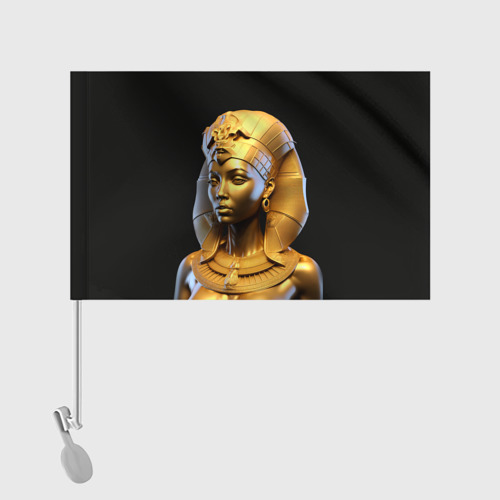 Флаг для автомобиля Нейросеть - золотая египетская богиня - фото 2