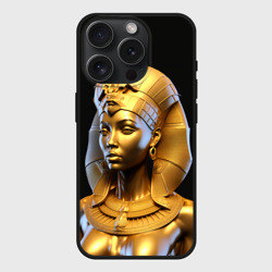 Чехол силиконовый для Apple iPhone 15 Pro матовый Нейросеть - золотая египетская богиня