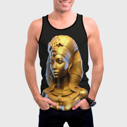 Мужская майка 3D Нейросеть - золотая египетская богиня - фото 2