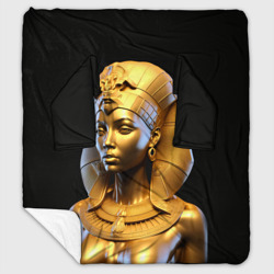 Плед с рукавами Нейросеть - золотая египетская богиня
