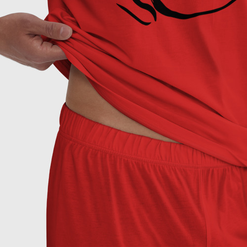 Мужская пижама хлопок Salvador Domingo Felipe Jacinto Dali, цвет красный - фото 6
