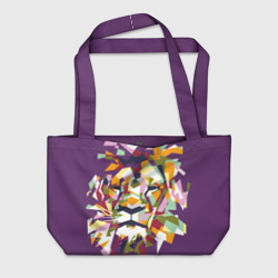 Пляжная сумка 3D Разноцветный лев