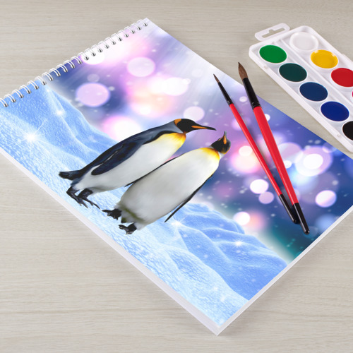 Альбом для рисования Пингвины на снегу - фото 3