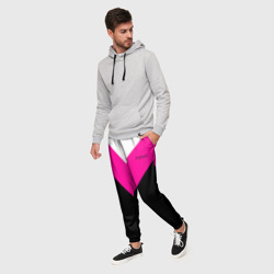 Мужские брюки 3D Firm черный с розовой вставкой - фото 2