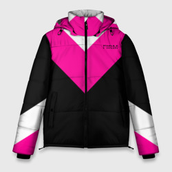 Мужская зимняя куртка 3D Firm черный с розовой вставкой