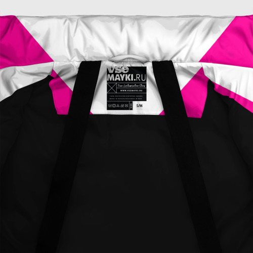 Женская зимняя куртка Oversize Firm черный с розовой вставкой, цвет черный - фото 7