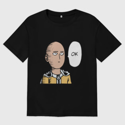 Женская футболка хлопок Oversize Saitama - ok