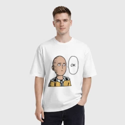 Мужская футболка хлопок Oversize Saitama - ok - фото 2