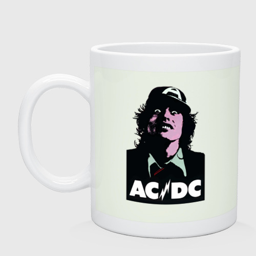 Кружка керамическая с принтом Angus young - AC/DC, вид спереди #2