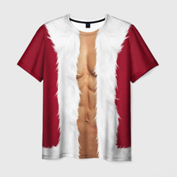 Мужская футболка 3D Новогодний костюм Санты