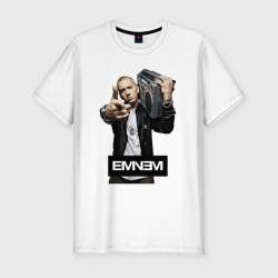 Мужская футболка хлопок Slim Eminem boombox