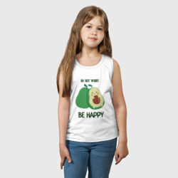Детская майка хлопок Don't worry be happy - avocado - фото 2