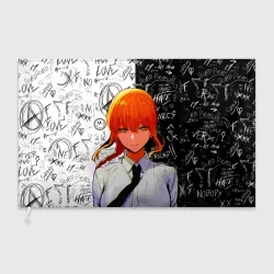 Флаг 3D Макима в костюме - Человек бензопила