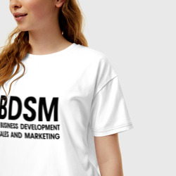 Женская футболка хлопок Oversize Business Development Sales & Marketing - фото 2