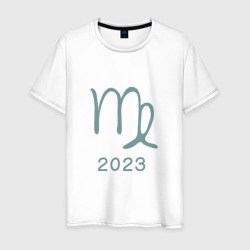 2023 - дева – Мужская футболка хлопок с принтом купить со скидкой в -20%
