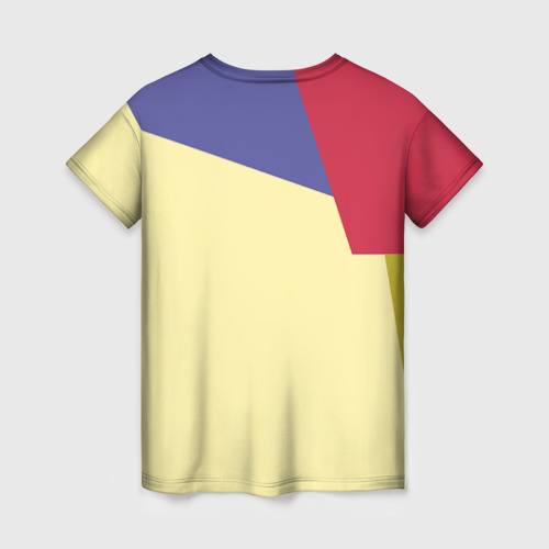 Женская футболка 3D с принтом Радостная собака в стиле поп-арт, вид сзади #1