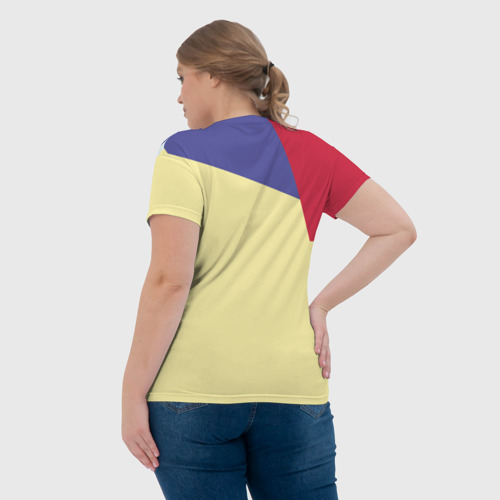 Женская футболка 3D с принтом Радостная собака в стиле поп-арт, вид сзади #2