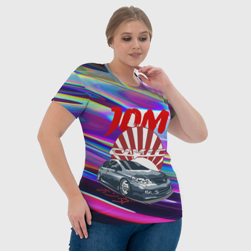 Женская футболка 3D с принтом Honda Civic - JDM style, фото #4