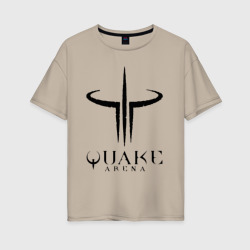 Женская футболка хлопок Oversize Quake III arena