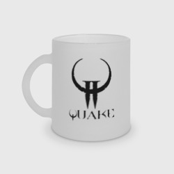 Кружка матовая стеклянная Quake II logo