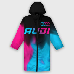 Мужской дождевик 3D Audi - neon gradient: символ сверху