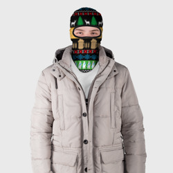 Балаклава 3D Новогодний узор с пивом - фото 2