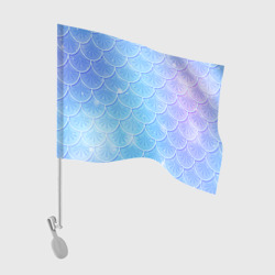 Флаг для автомобиля Голубая чешуя русалки - паттерн