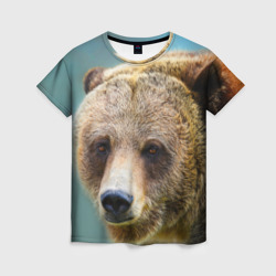 Русский бурый медведь – Женская футболка 3D с принтом купить со скидкой в -26%